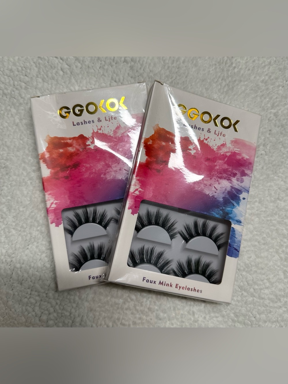 NWT 3D Faux Mink Reusable False Lashes 2 packs = 10 pairs - GGOKOK Brand New